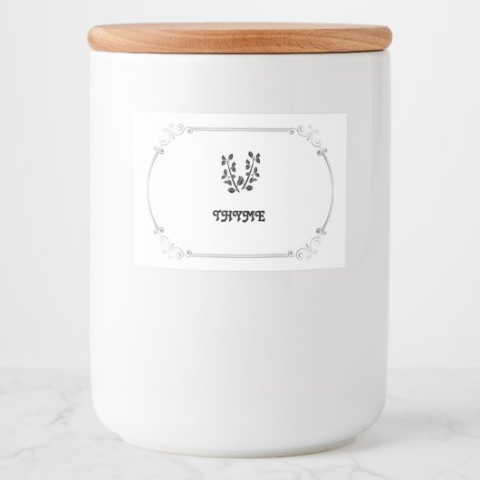 tijm-specerijetiket voedselcontainer etiket (Voorkant)