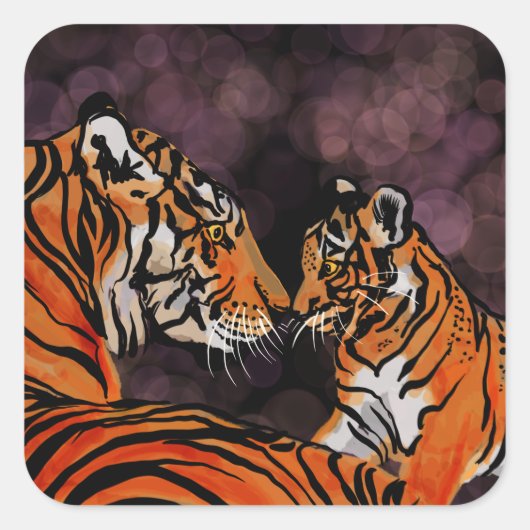 tijm vierkante sticker (Voorkant)