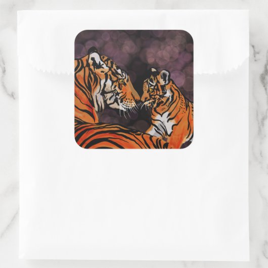 tijm vierkante sticker (Tas)