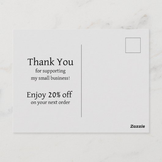 Tijmkruid Bedankt Voor Uw Zakelijke Herb Briefkaart (Achterkant)