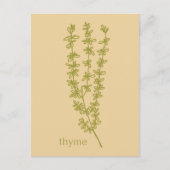 Tijmkruid Bedankt Voor Uw Zakelijke Herb Briefkaart (Voorkant)