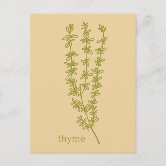 Tijmkruid Bedankt Voor Uw Zakelijke Herb Briefkaart (Voorkant)