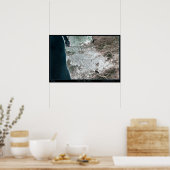 Tijuana, Baja California Mexico-satellietposter Poster (Keuken)