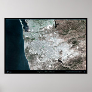 Tijuana, Baja California Mexico-satellietposter Poster