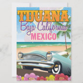 Tijuana Baja California, reisposter Kaart (Achterkant)