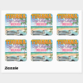 Tijuana Baja California, reisposter Vierkante Sticker (Vel)