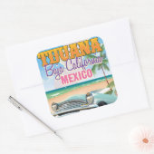 Tijuana Baja California, reisposter Vierkante Sticker (Envelop)