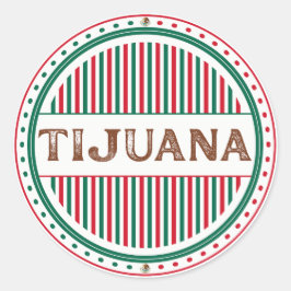 Tijuana City Pride Embleem – Mexicaanse identiteit Ronde Sticker