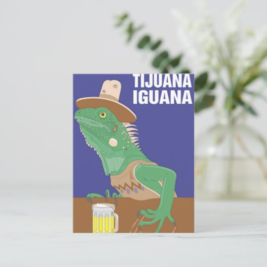 Tijuana Iguana Design Briefkaart (Staand voorkant)