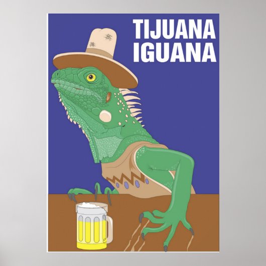 Tijuana Iguana Poster Print (Voorkant)