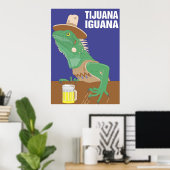 Tijuana Iguana Poster Print (Thuiskantoor)