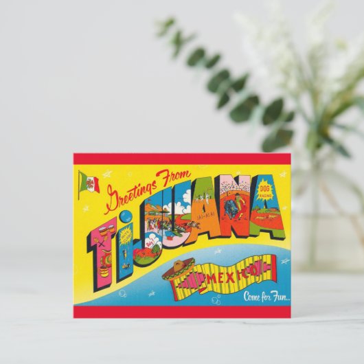 Tijuana Mexico Briefkaart (Staand voorkant)