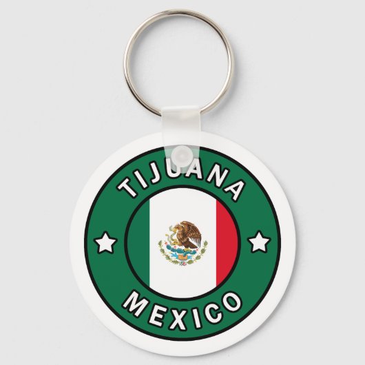 Tijuana Mexico-knop Sleutelhanger (Voorkant)