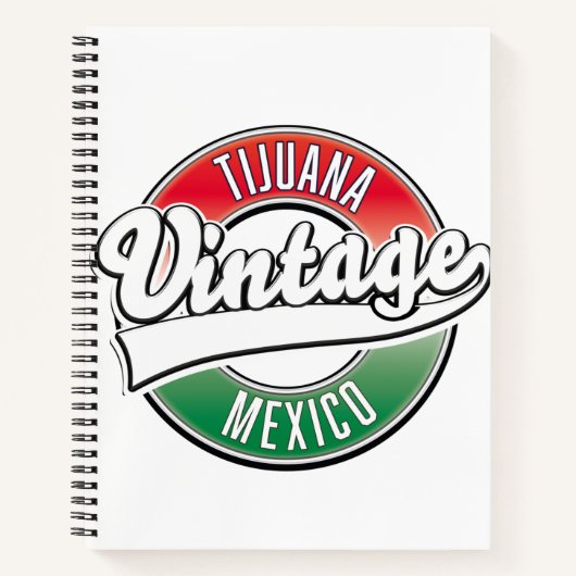 Tijuana mexico logo. notitieboek (Voorkant)