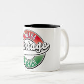 Tijuana mexico  logo. tweekleurige koffiemok (Voorkant rechts)