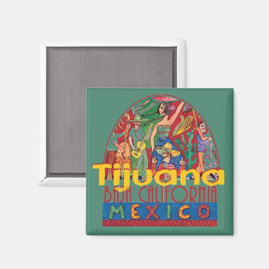 TIJUANA Mexico Magneet (Voorkant / Achterkant)