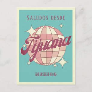 Tijuana Mexico Retro Partij Briefkaart