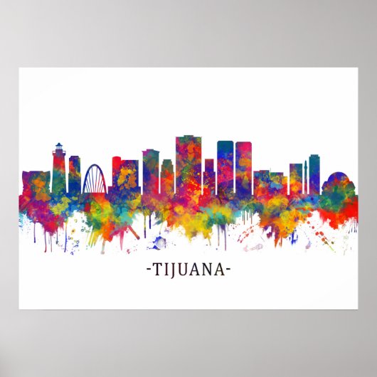 Tijuana Mexico Skyline Poster (Voorkant)