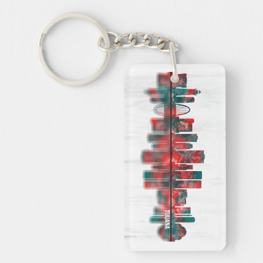 Tijuana Mexico Skyline Sleutelhanger (Voorkant)