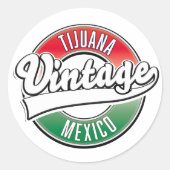 Tijuana Mexico vintage logo. Ronde Sticker (Voorkant)