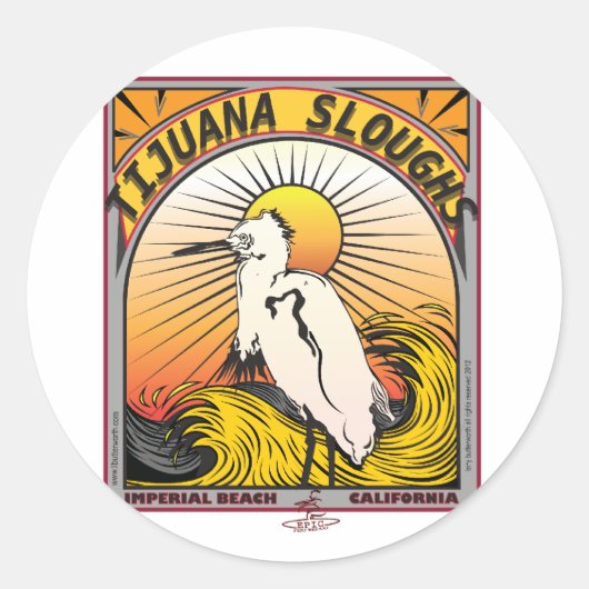 TIJUANA SLOUGHS RONDE STICKER (Voorkant)