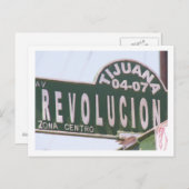 Tijuana Street Sign Briefkaart (Voorkant / Achterkant)