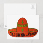 Tijuana Travel Sticker Briefkaart (Voorkant / Achterkant)