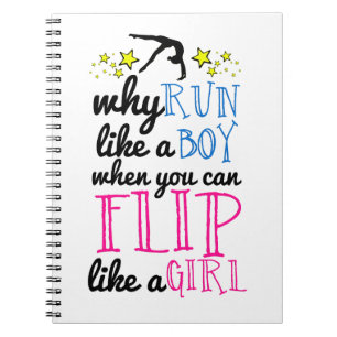 Tik als een 'Girl Empowerment'-gymnastiek Notitieboek