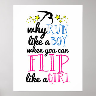Tik als een 'Girl Empowerment'-gymnastiek Poster