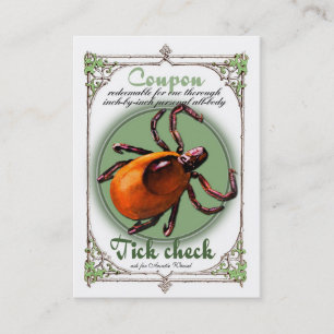 Tik Check Coupon, grootte visitekaartje Kortingskaartje