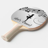 Tik Dance 3 Let's Dance Tafeltennisbatje (Voorkant Gekanteld)