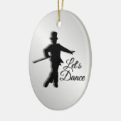 Tik Dancer Let's Dance Keramisch Ornament (Links)