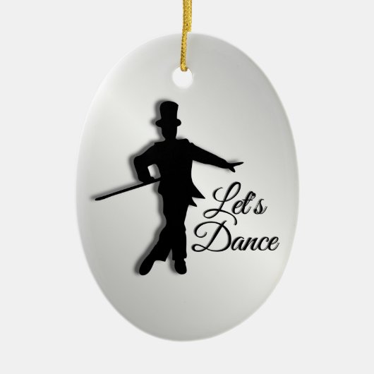 Tik Dancer Let's Dance Keramisch Ornament (Voorkant)