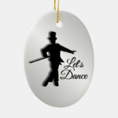 Tik Dancer Let's Dance Keramisch Ornament (Achterkant)