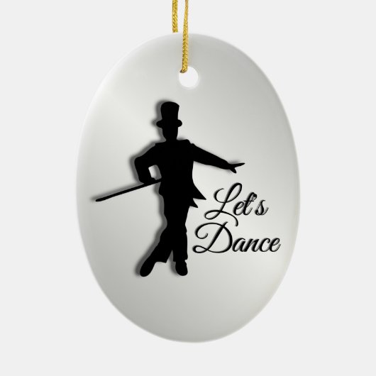 Tik Dancer Let's Dance Keramisch Ornament (Achterkant)