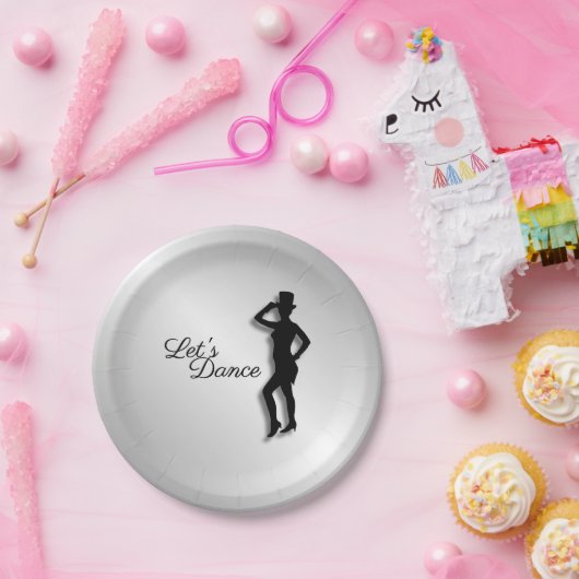 Tik Dancer Let's Dance Papieren Bordje (Feest)
