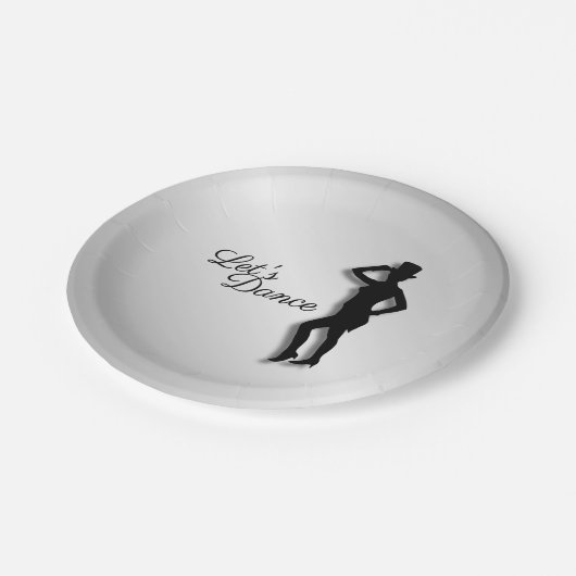 Tik Dancer Let's Dance Papieren Bordje (Gekanteld)