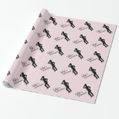 Tik Dancer Let's Dance Pink Cadeaupapier (Uitgerold)