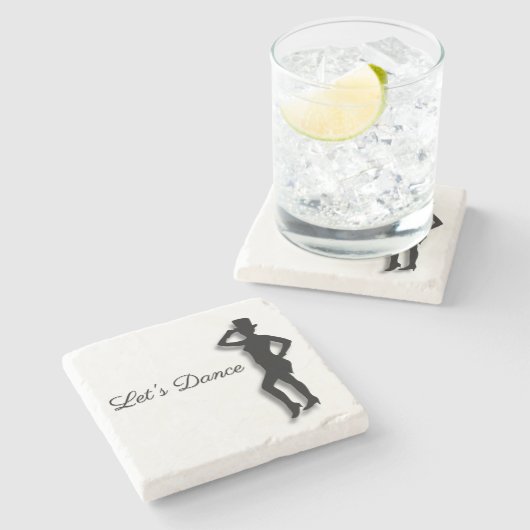 Tik Dancer Let's Dance Stenen Onderzetter (Zijkant)
