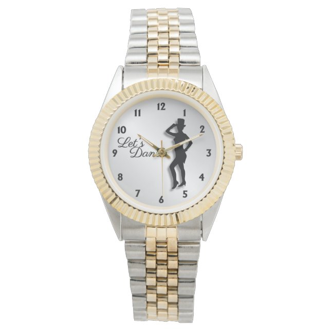 Tik Dancer Let's Dance Twelve Numbers Horloge (Voorkant)