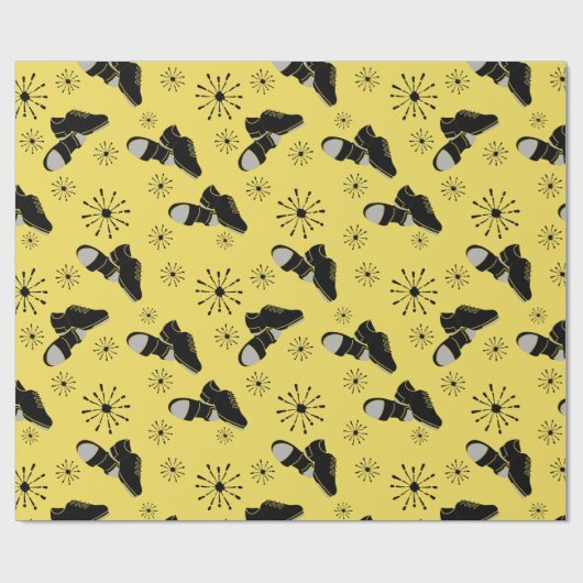 Tik Dancers Tap Shoes Patterned Cadeaupapier (Vlak)