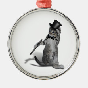 Tik Dancing Kitten Metalen Ornament