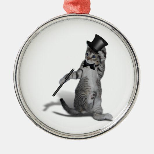 Tik Dancing Kitten Metalen Ornament (Voorkant)