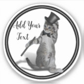 Tik Dancing Kitten Sticker (Voorkant)