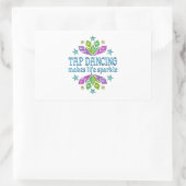 Tik dansen maakt leven vrij rechthoekige sticker (Tas)