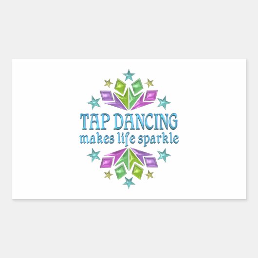 Tik dansen maakt leven vrij rechthoekige sticker (Voorkant)