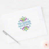 Tik dansen maakt leven vrij rechthoekige sticker (Envelop)