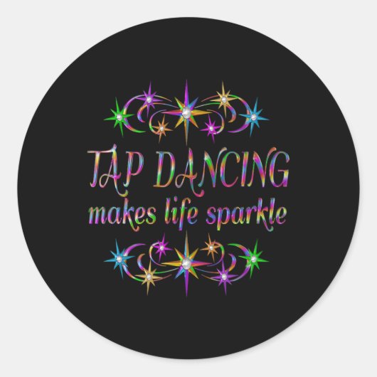 Tik dansen maakt leven vrij ronde sticker (Voorkant)