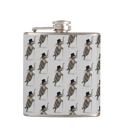 Tik Dansend Elephant Heupfles (Voorkant)
