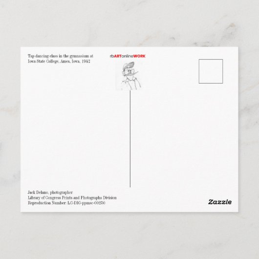 Tik dansend Klasse Briefkaart (Achterkant)